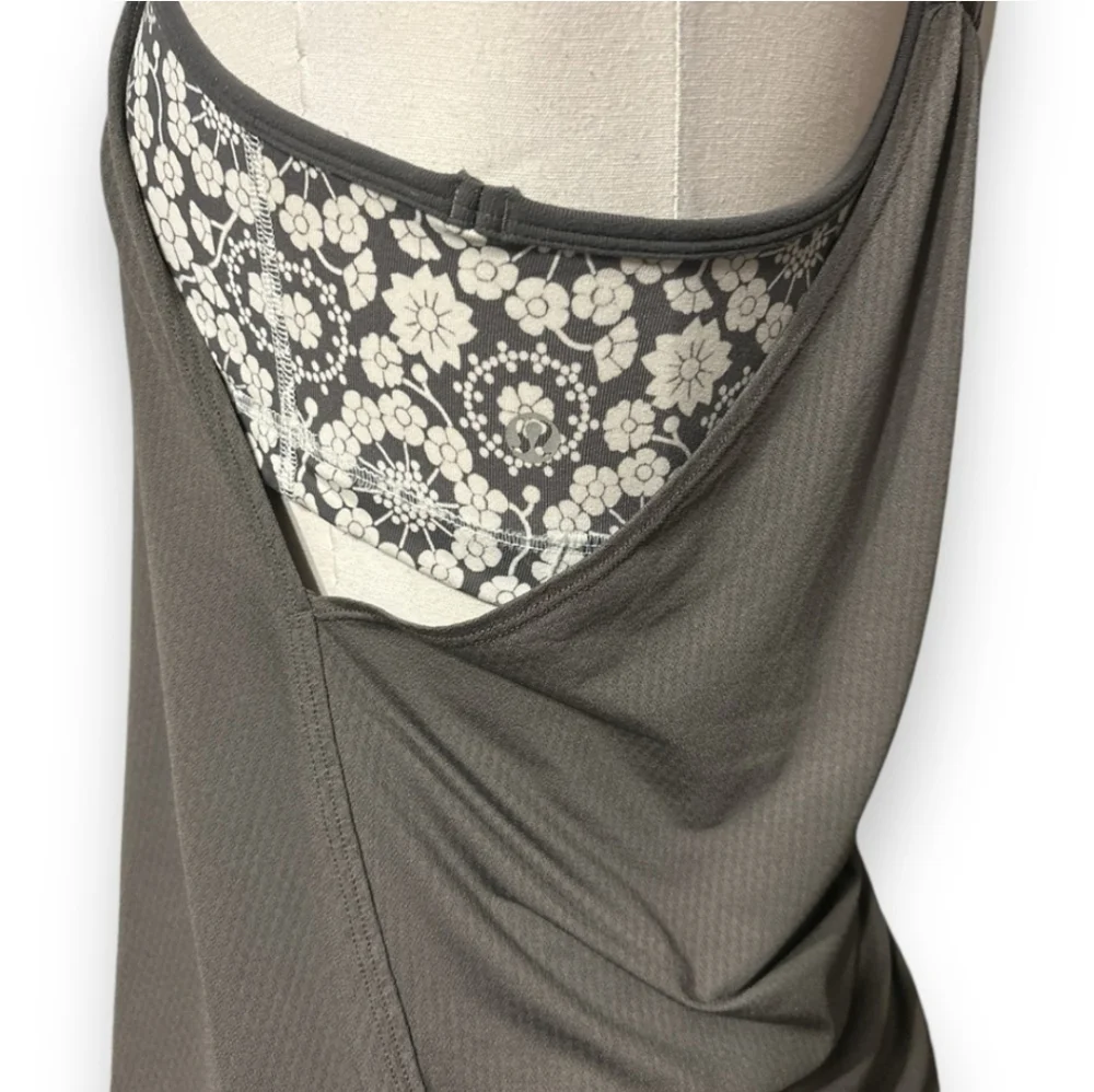 LULULEMON  No Limits Tank Soot Light/Twiggy Printed Nimbus